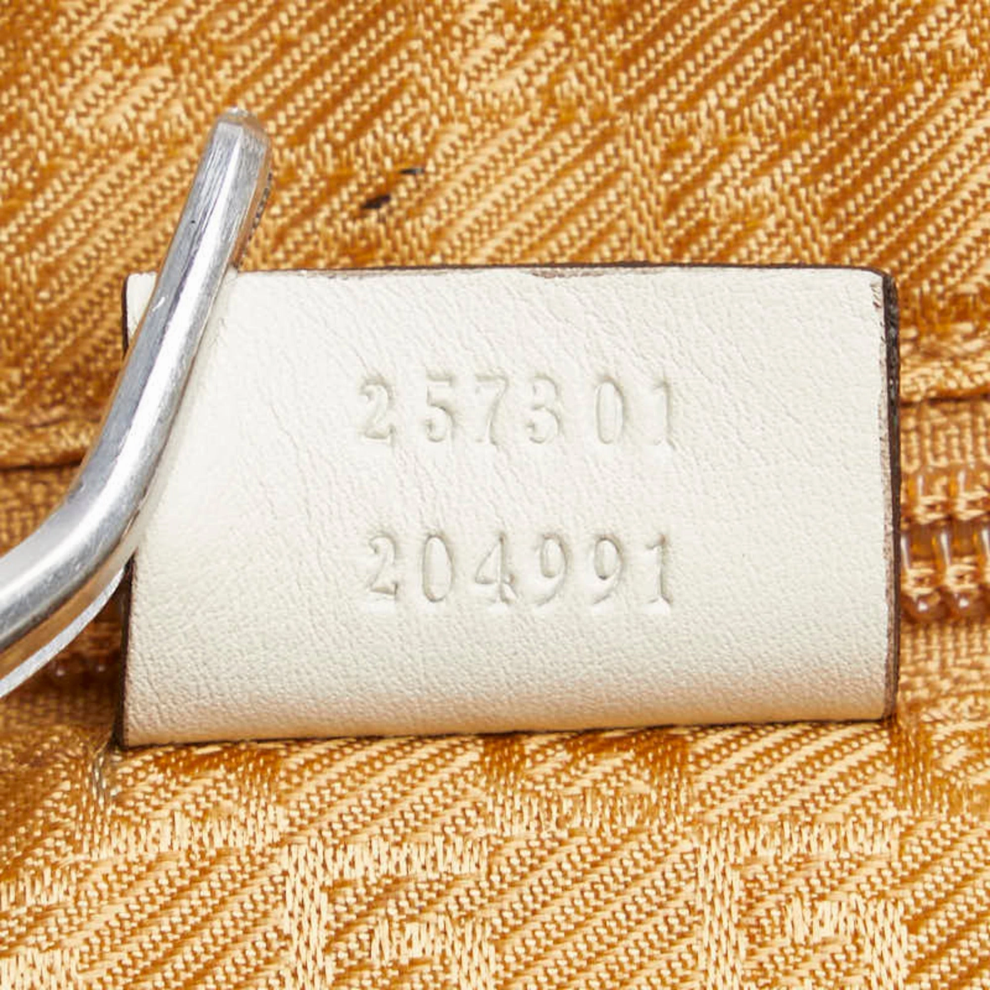 Gucci  Canvas Leather Shoulder Bag (Pre-Owned)