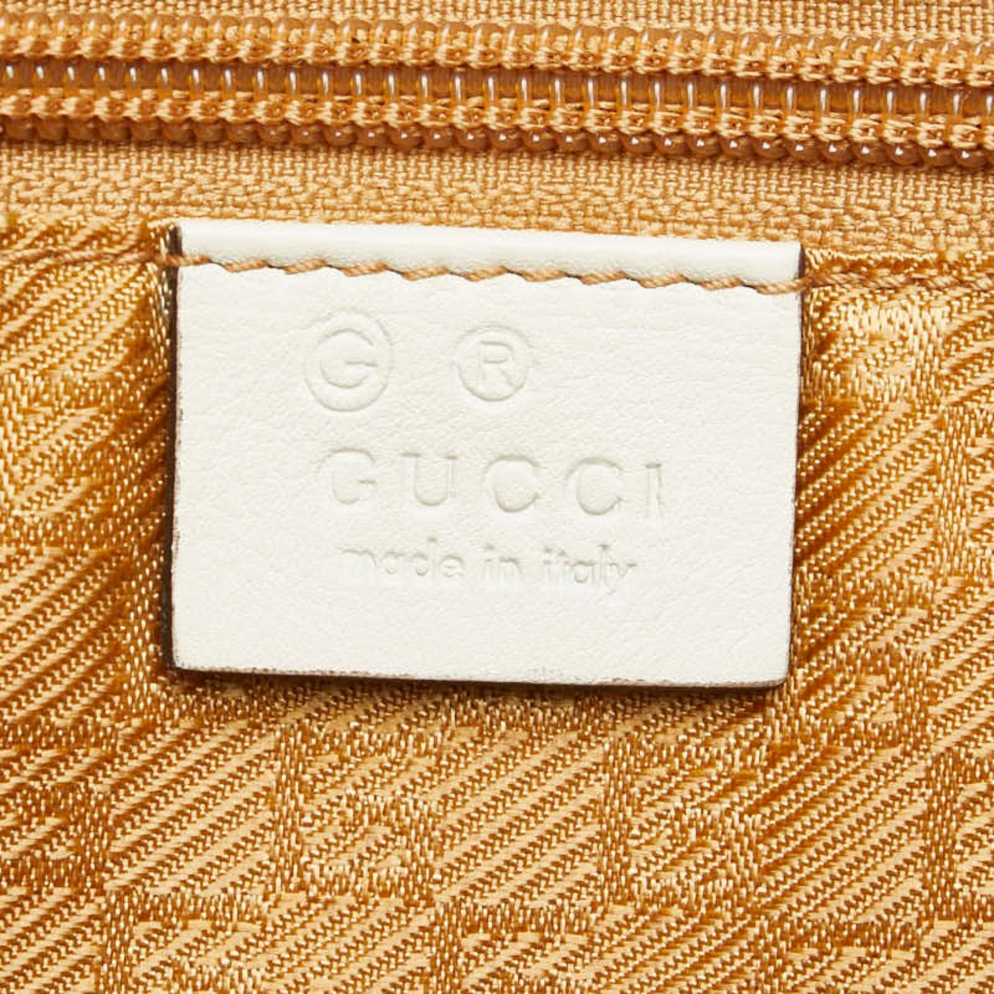 Gucci  Canvas Leather Shoulder Bag (Pre-Owned)