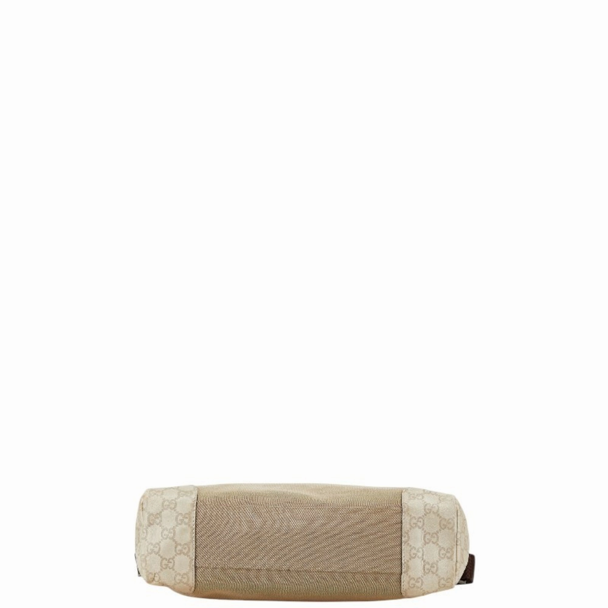 Gucci  Canvas Leather Shoulder Bag (Pre-Owned)