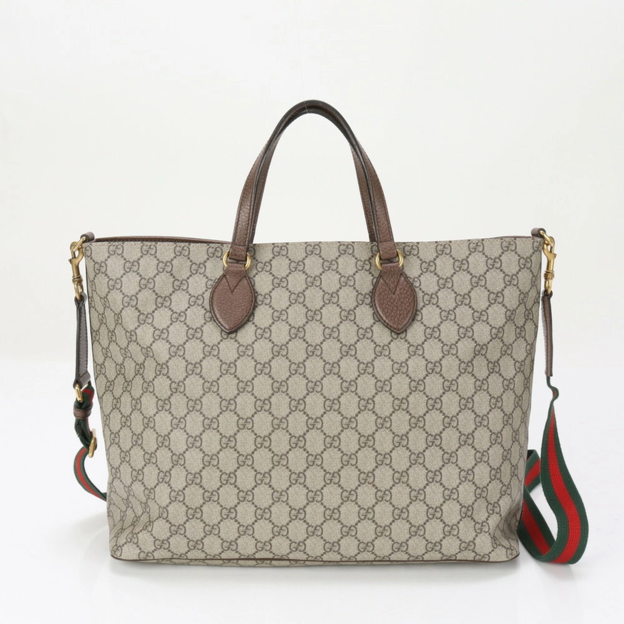 Gucci  Coated Canvas Leather Shoulder Bag Tote Bag (Pre-Owned)