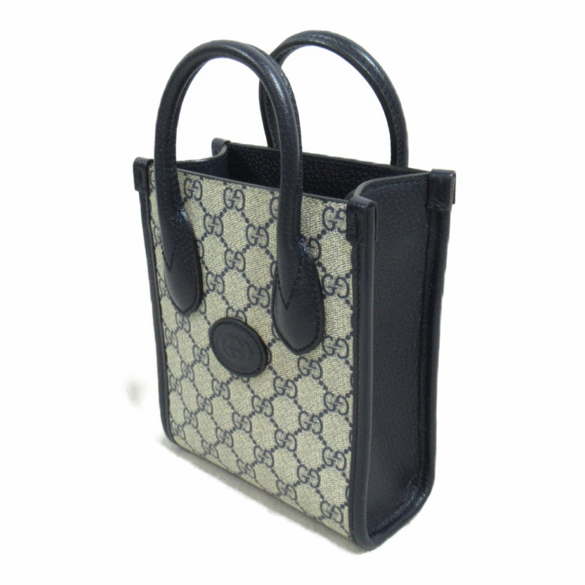 Gucci  Coated Canvas Pvc Leather Shoulder Bag Tote Bag (Pre-Owned)