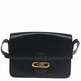 Gucci G Logo  Leather Shoulder Bag (Pre-Owned)