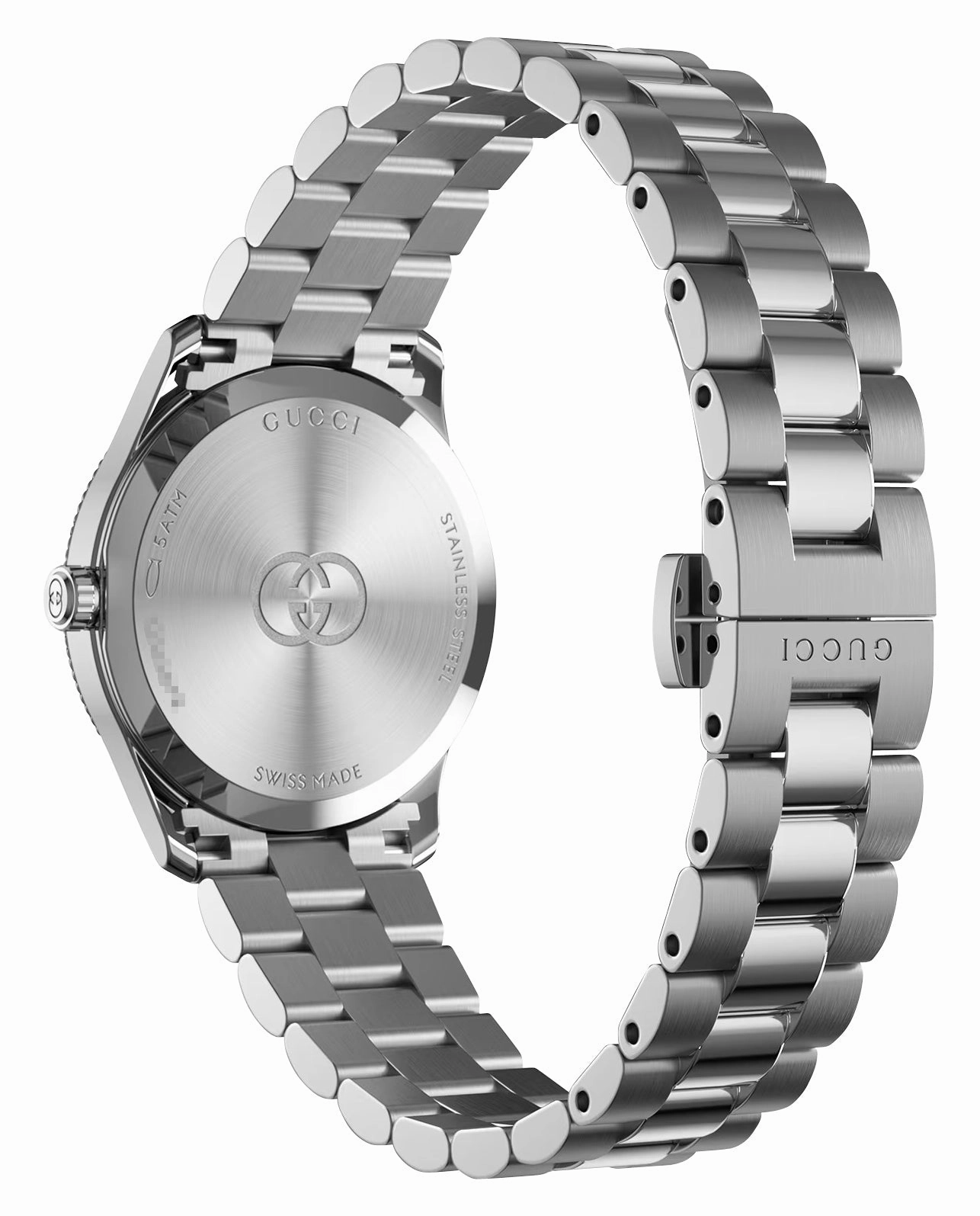 Gucci G-Timeless Stainless Steel Mother-of-Pearl Dial Diamonds Quartz Womens Watch YA1265064