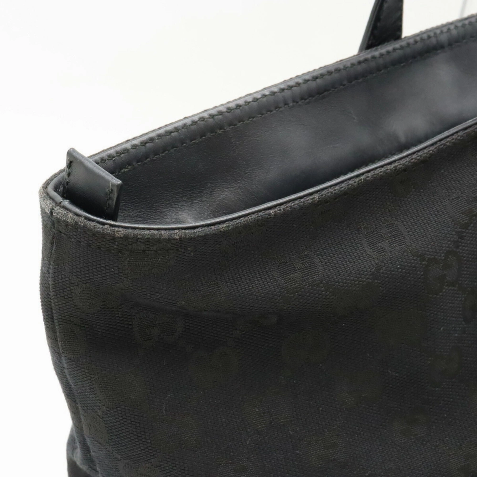 Gucci Gg Canvas  Gg Canvas Leather Shoulder Bag Tote Bag (Pre-Owned)