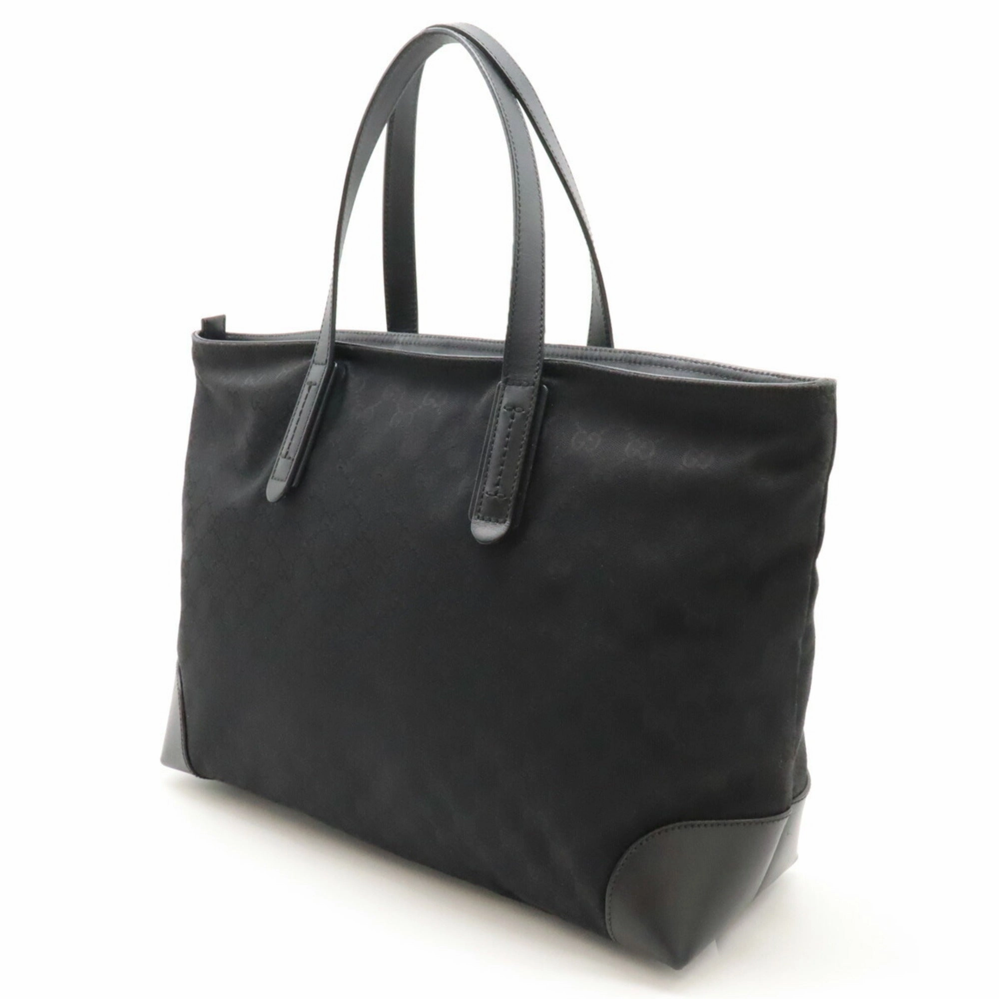 Gucci Gg Canvas  Gg Canvas Leather Shoulder Bag Tote Bag (Pre-Owned)