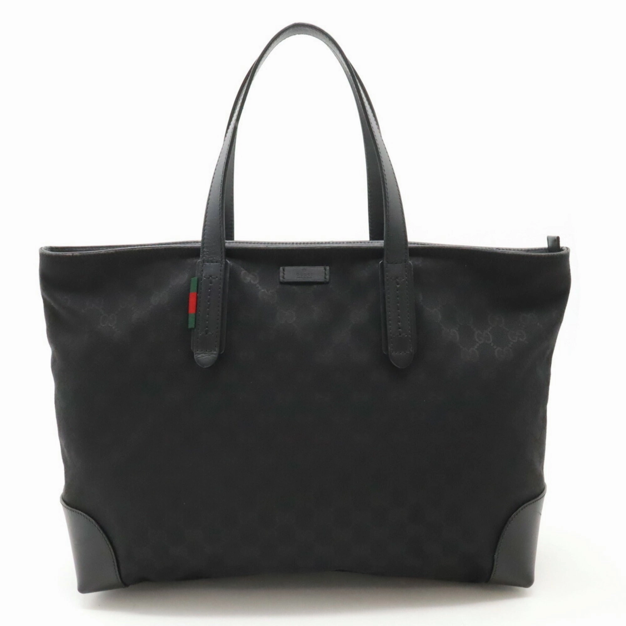 Gucci Gg Canvas  Gg Canvas Leather Shoulder Bag Tote Bag (Pre-Owned)
