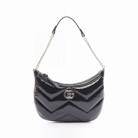 Gucci Gg Marmont  Patent Leather Shoulder Bag