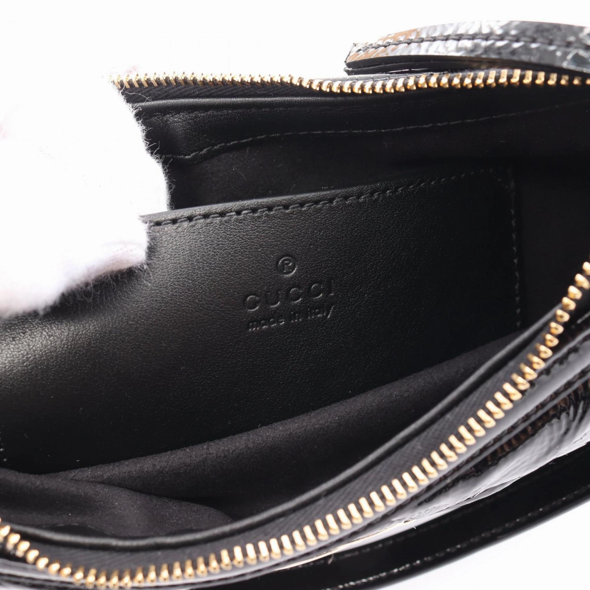 Gucci Gg Marmont  Patent Leather Shoulder Bag