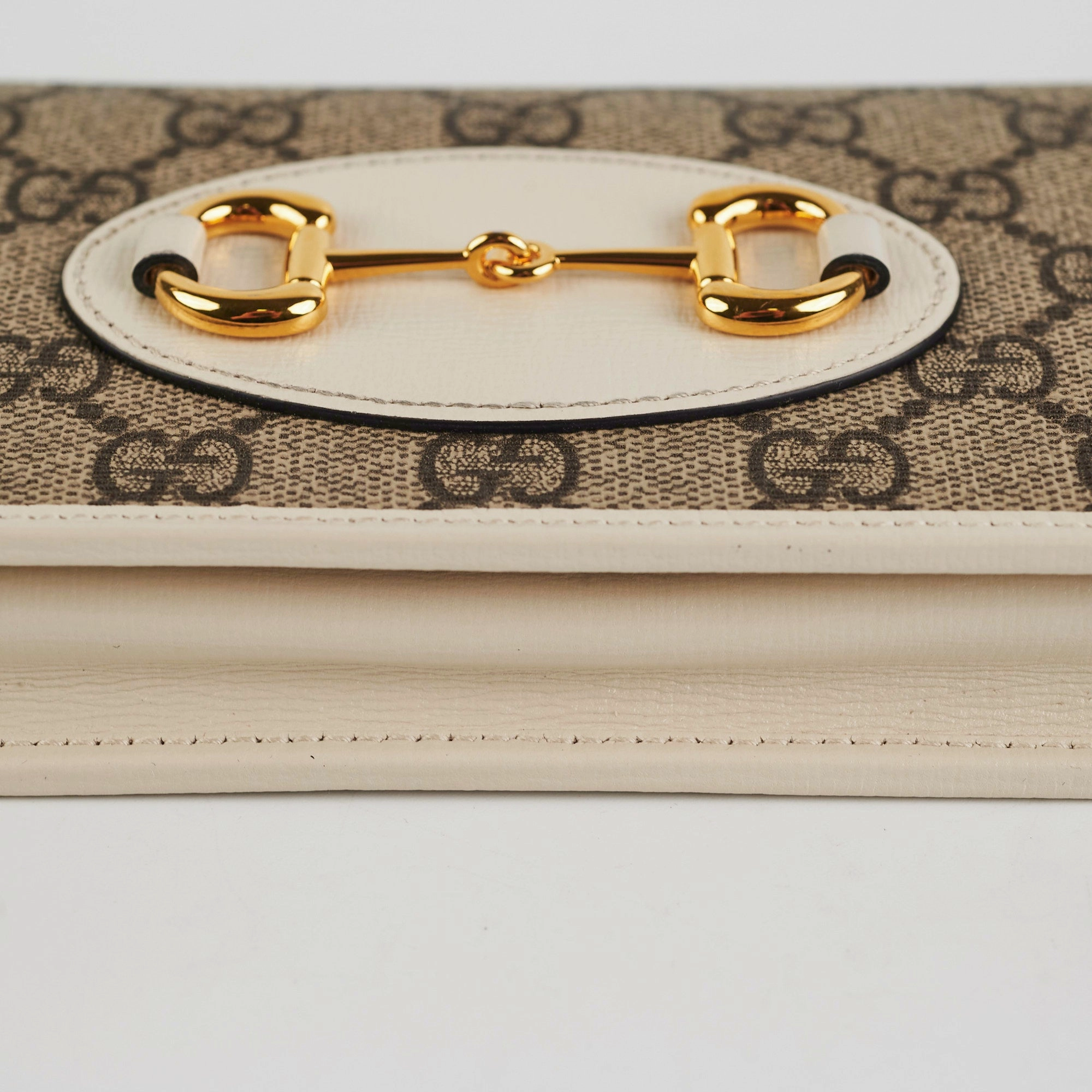 Gucci Horsebit 1955 White Wallet on Chain