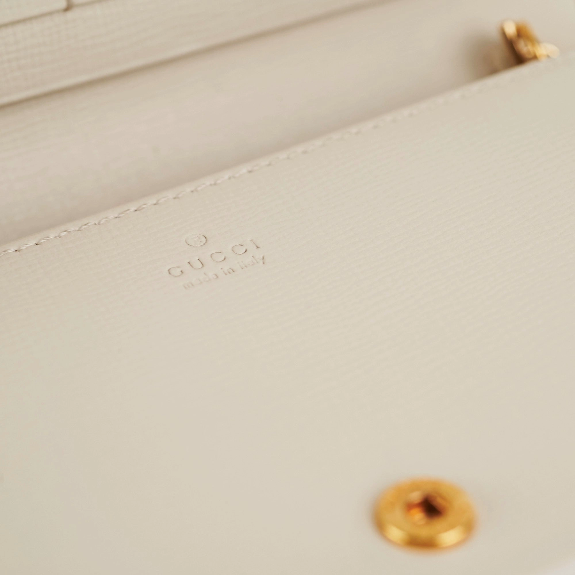 Gucci Horsebit 1955 White Wallet on Chain