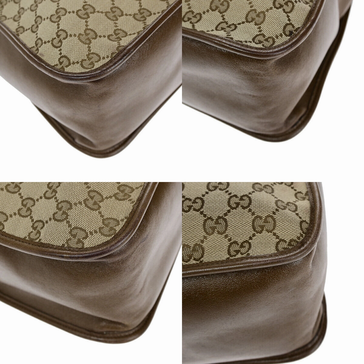 Gucci Horsebit  Canvas Shoulder Bag ()