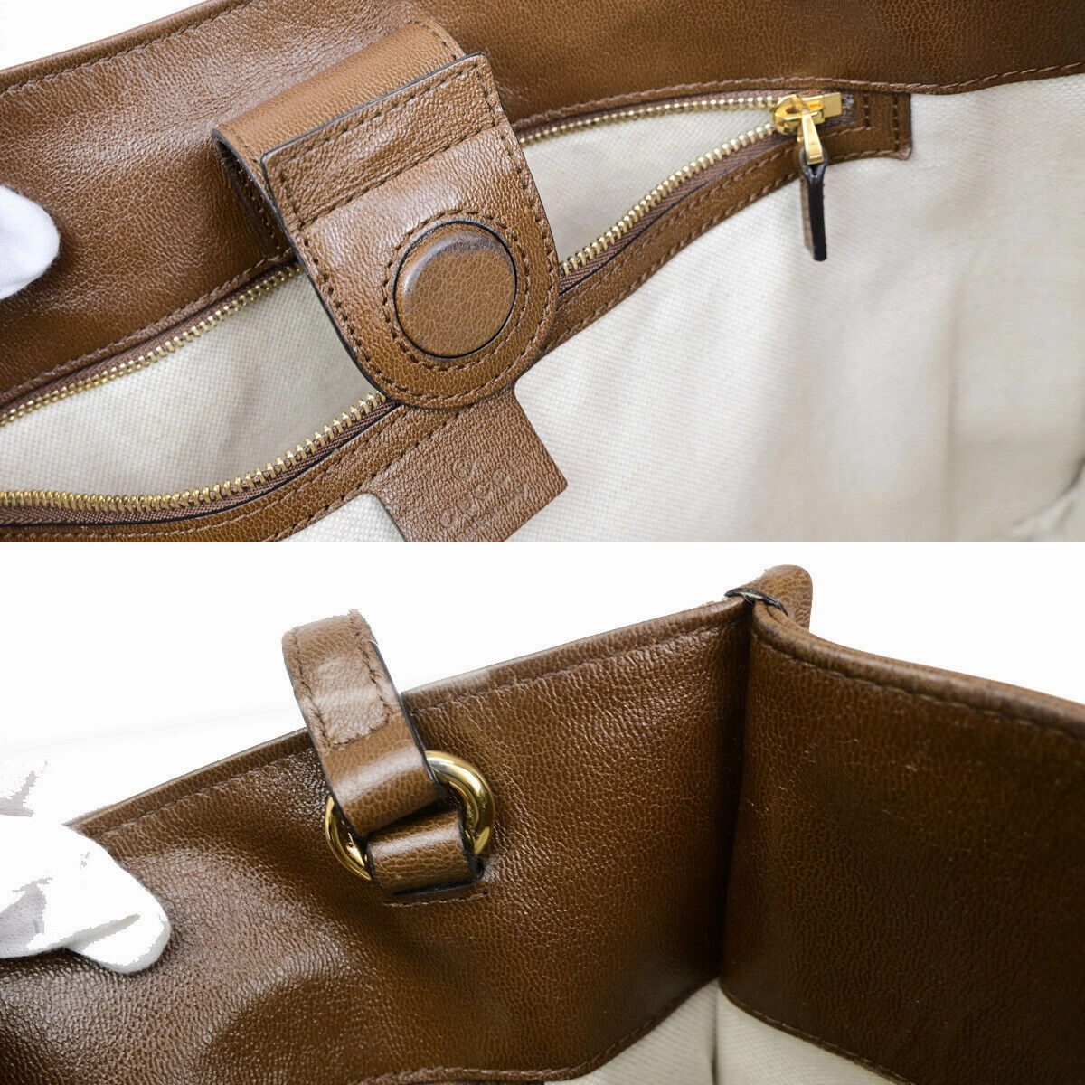 Gucci Horsebit  Canvas Shoulder Bag ()