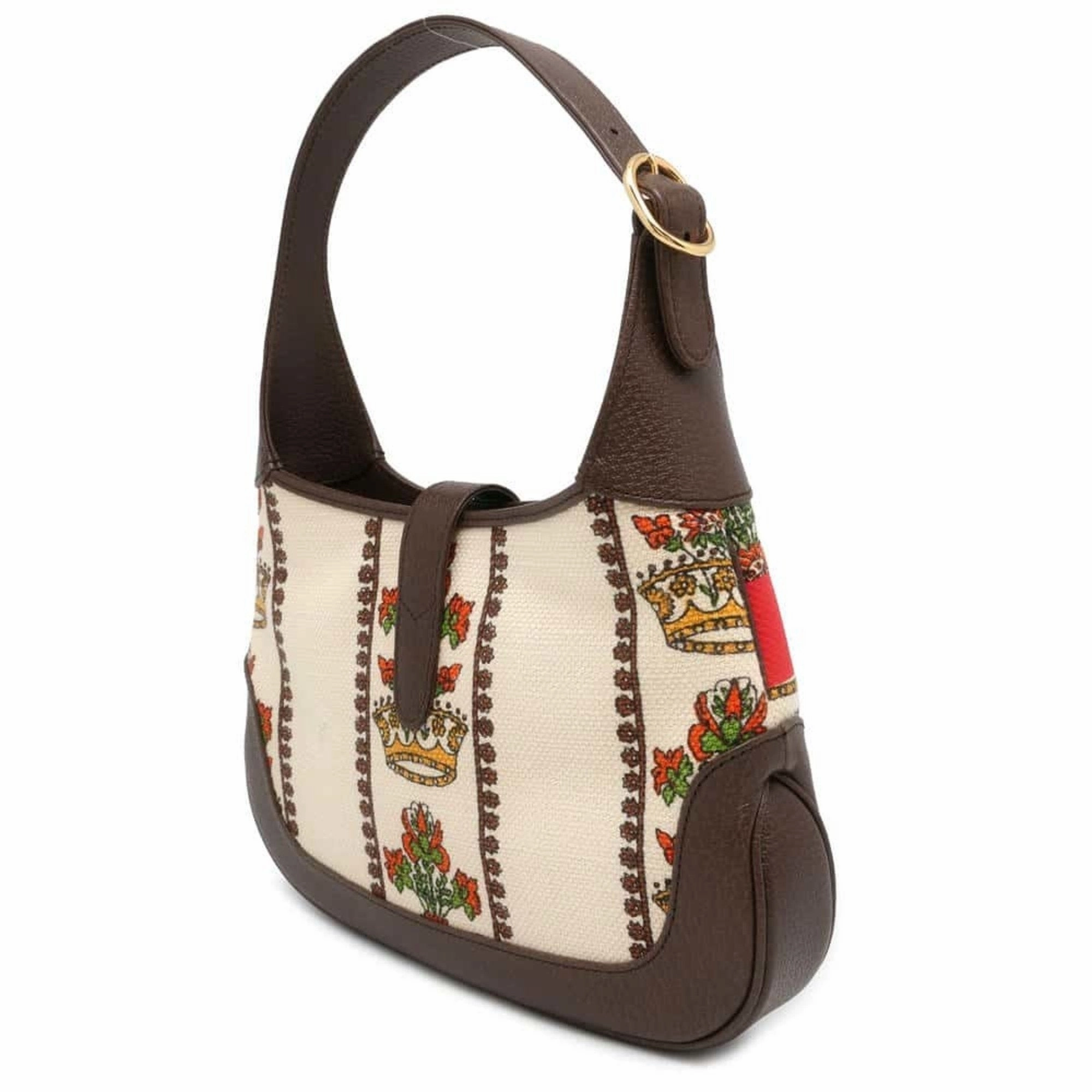 Gucci  ivory  Canvas Leather Shoulder Bag (Pre-Owned)