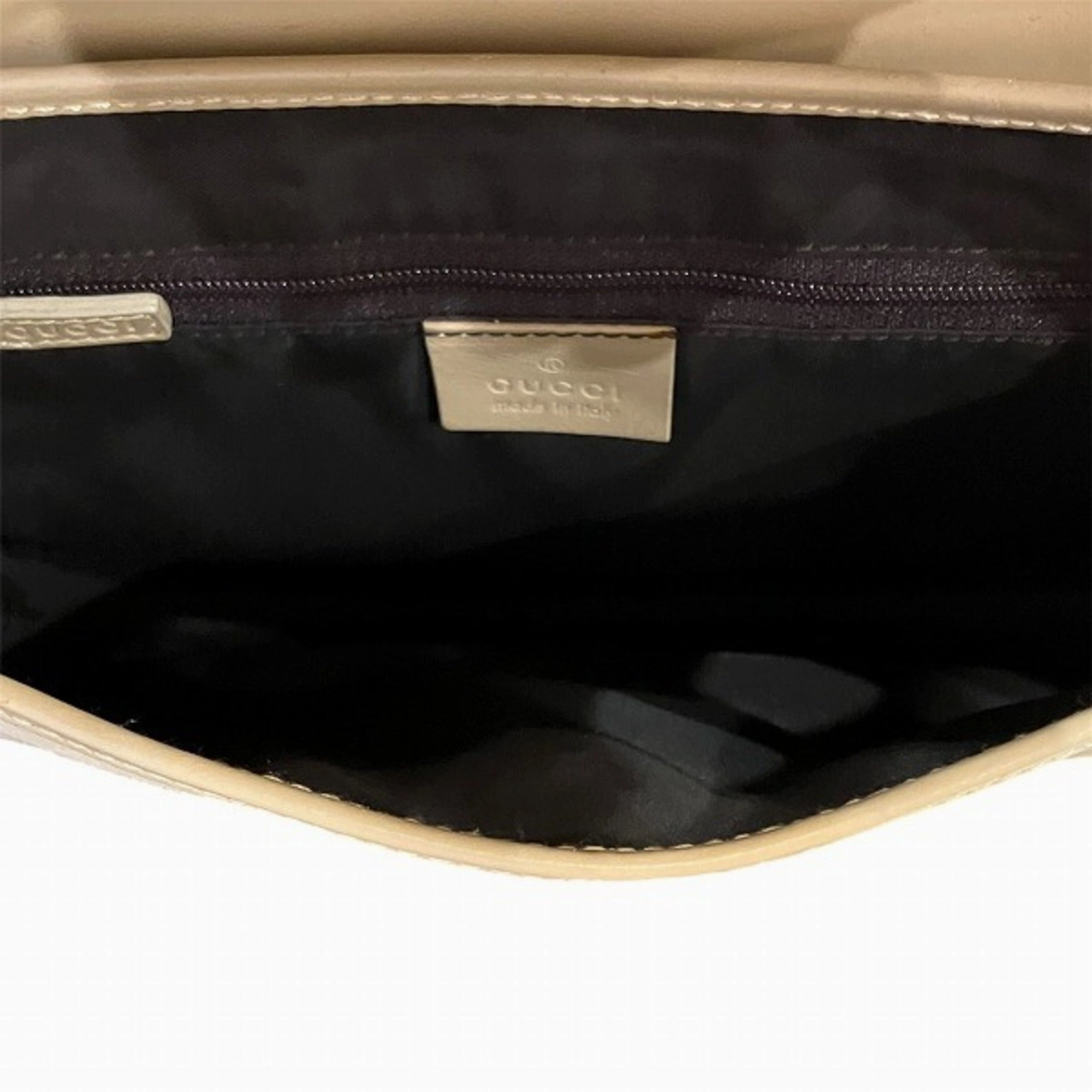 Gucci Jackie  Canvas Leather Shoulder Bag (Pre-Owned)