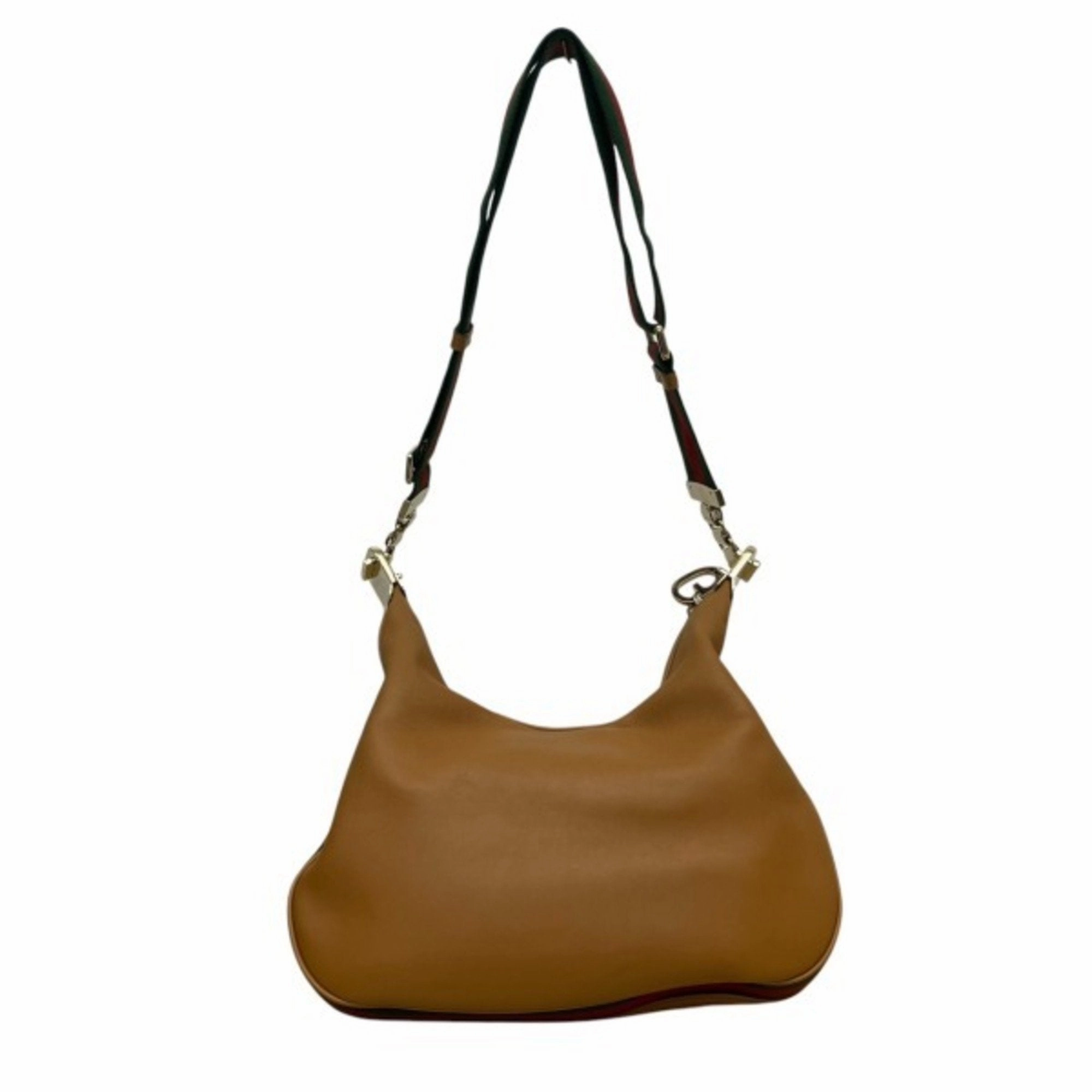 Gucci  Leather Canvas Handbag Shoulder Bag (Pre-Owned)