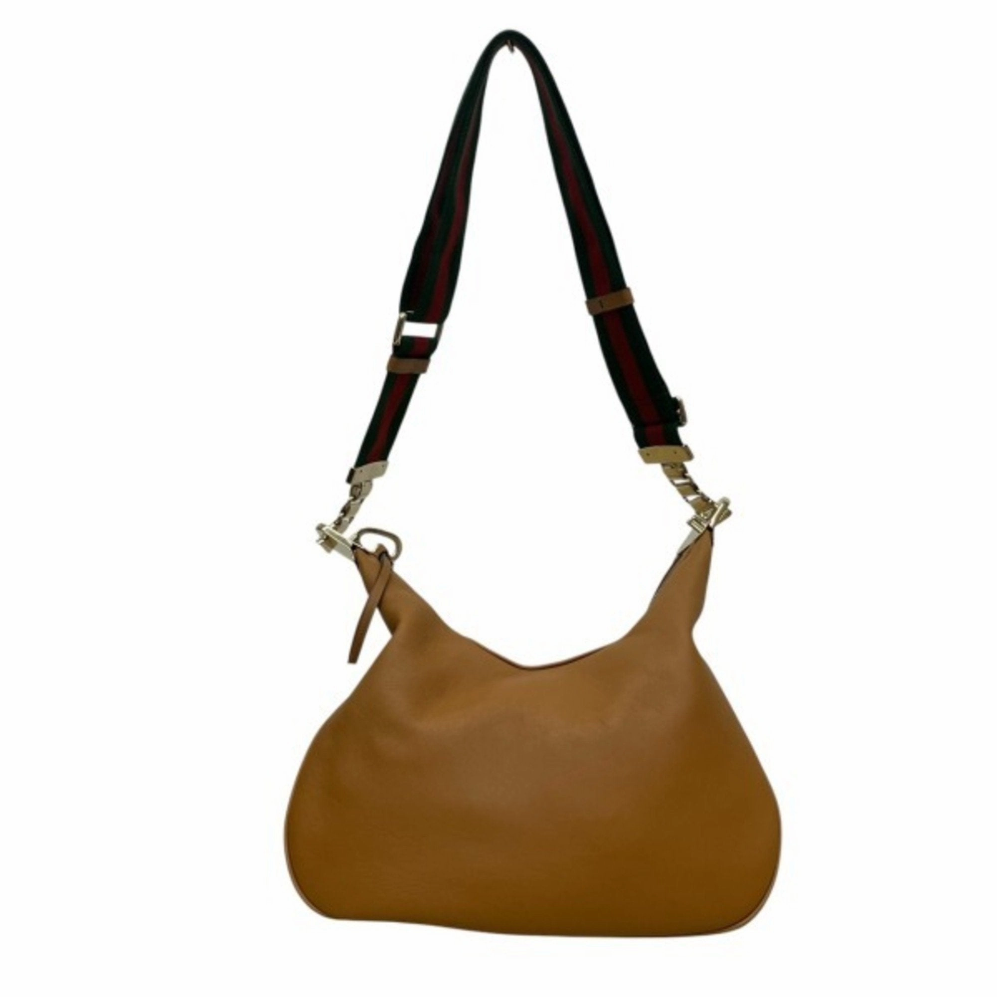 Gucci  Leather Canvas Handbag Shoulder Bag (Pre-Owned)