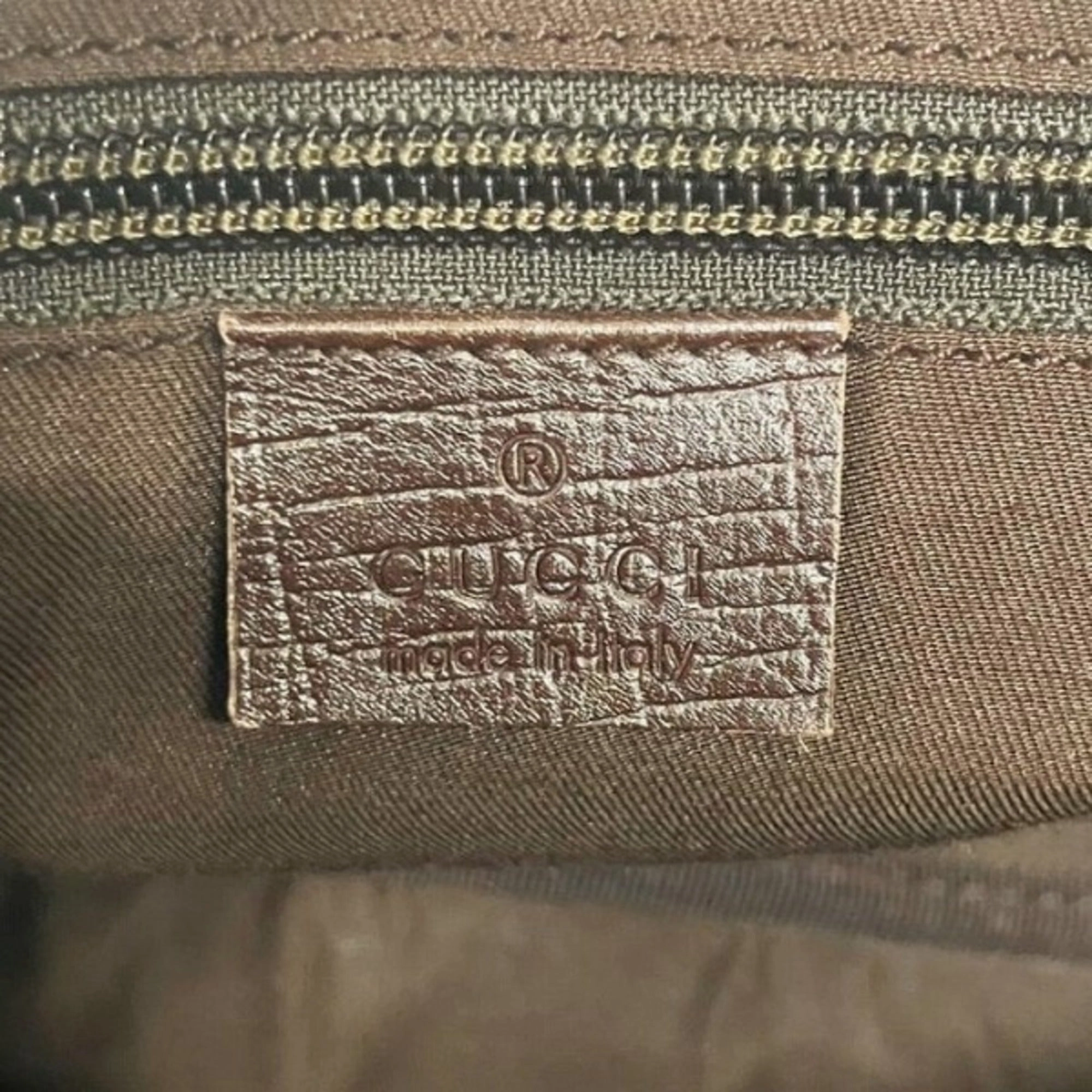 Gucci  Leather Canvas Shoulder Bag (Pre-Owned)
