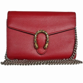 Gucci  Leather Chain/Shoulder Wallet (Pre-Owned)