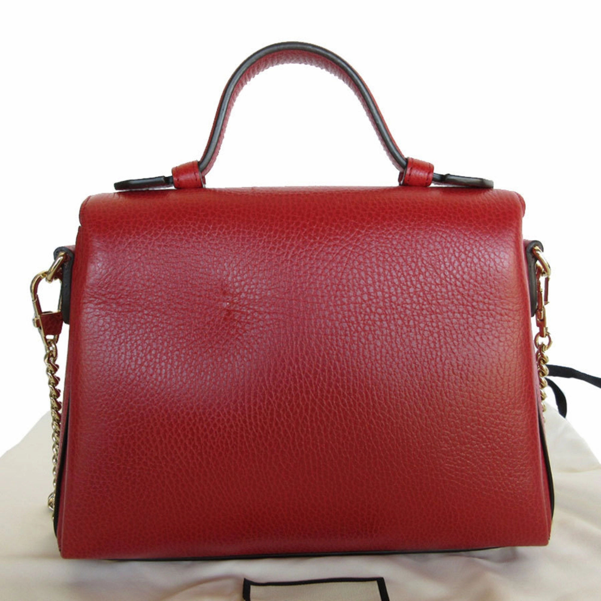 Gucci  Leather Handbag Shoulder Bag (Pre-Owned)