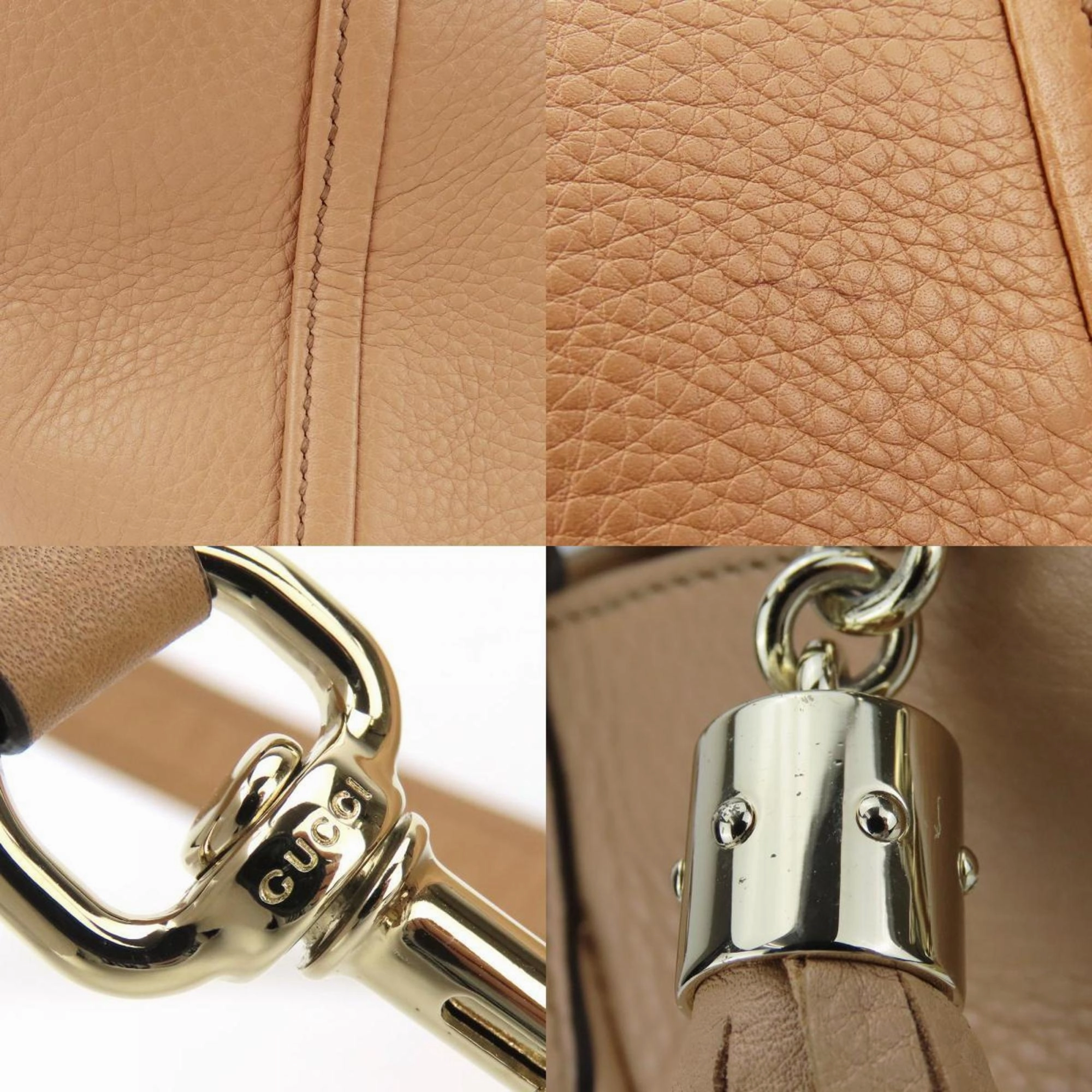 Gucci  Leather Handbag Shoulder Bag (Pre-Owned)