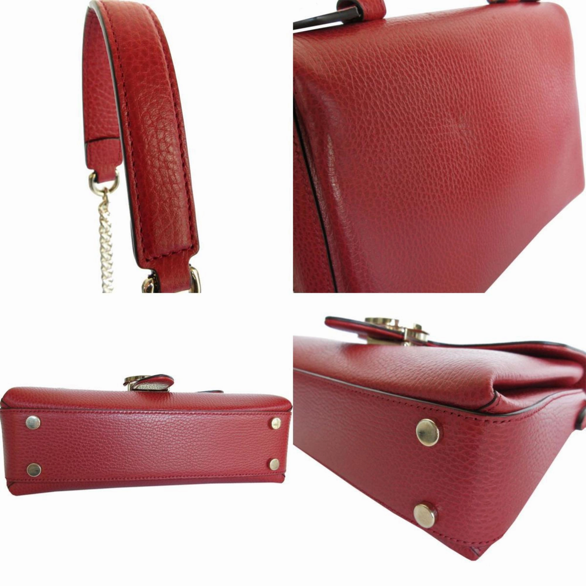Gucci  Leather Handbag Shoulder Bag (Pre-Owned)