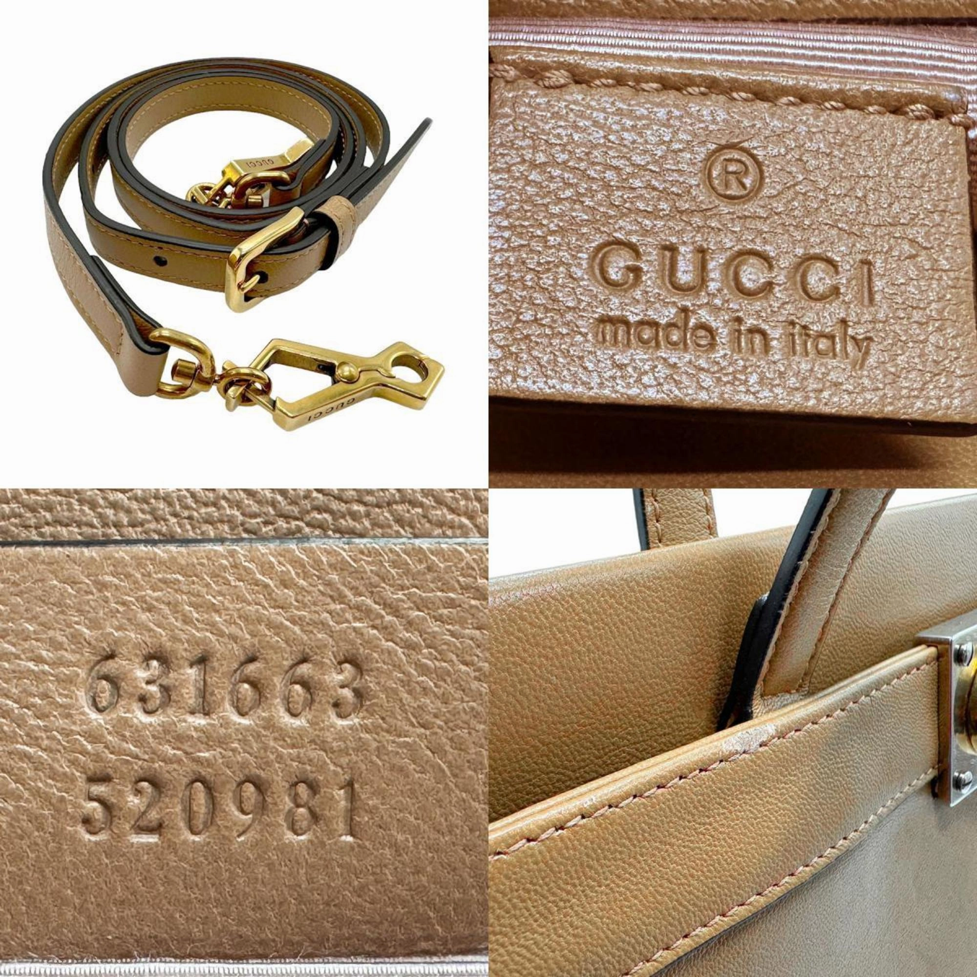 Gucci  Leather Handbag Shoulder Bag (Pre-Owned)