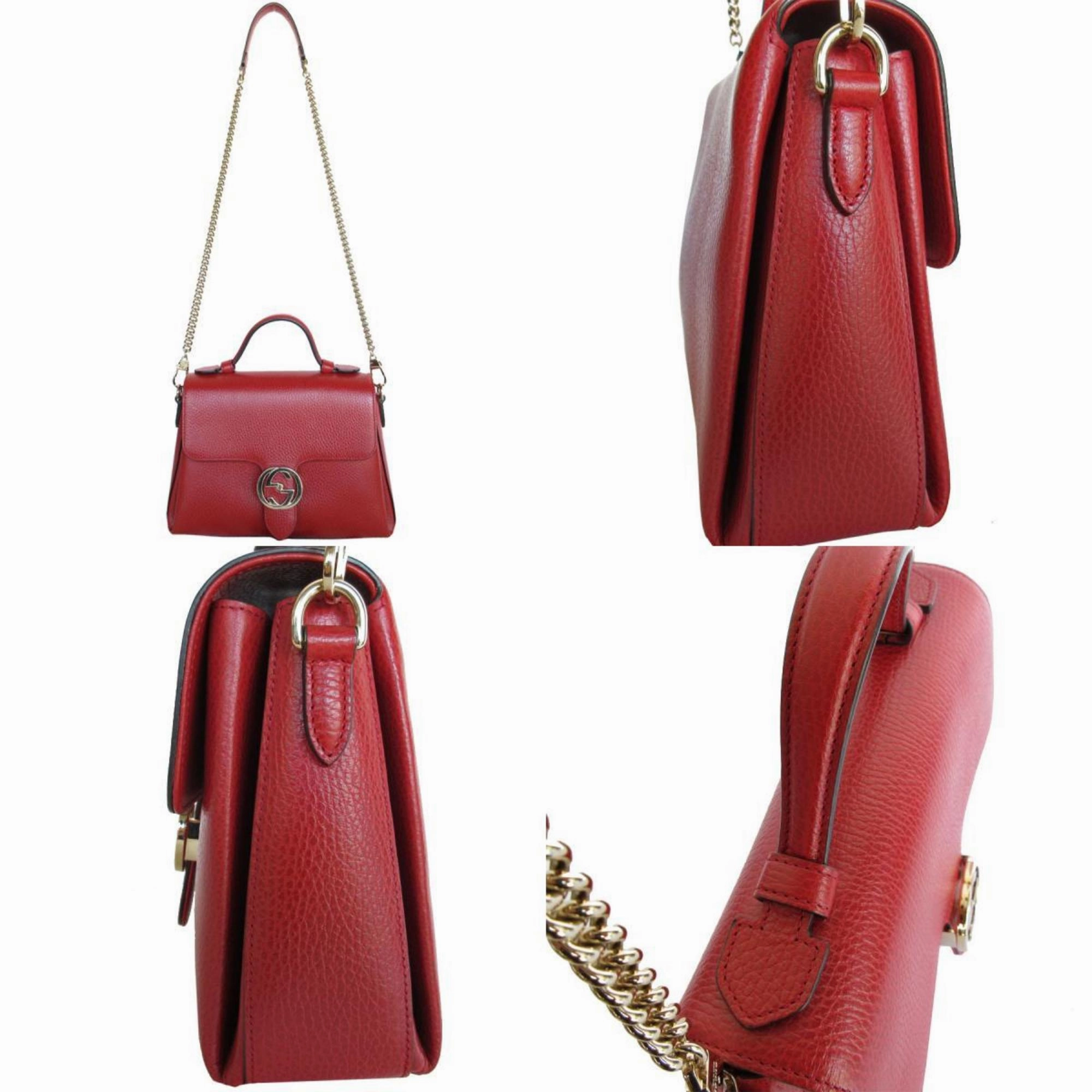 Gucci  Leather Handbag Shoulder Bag (Pre-Owned)