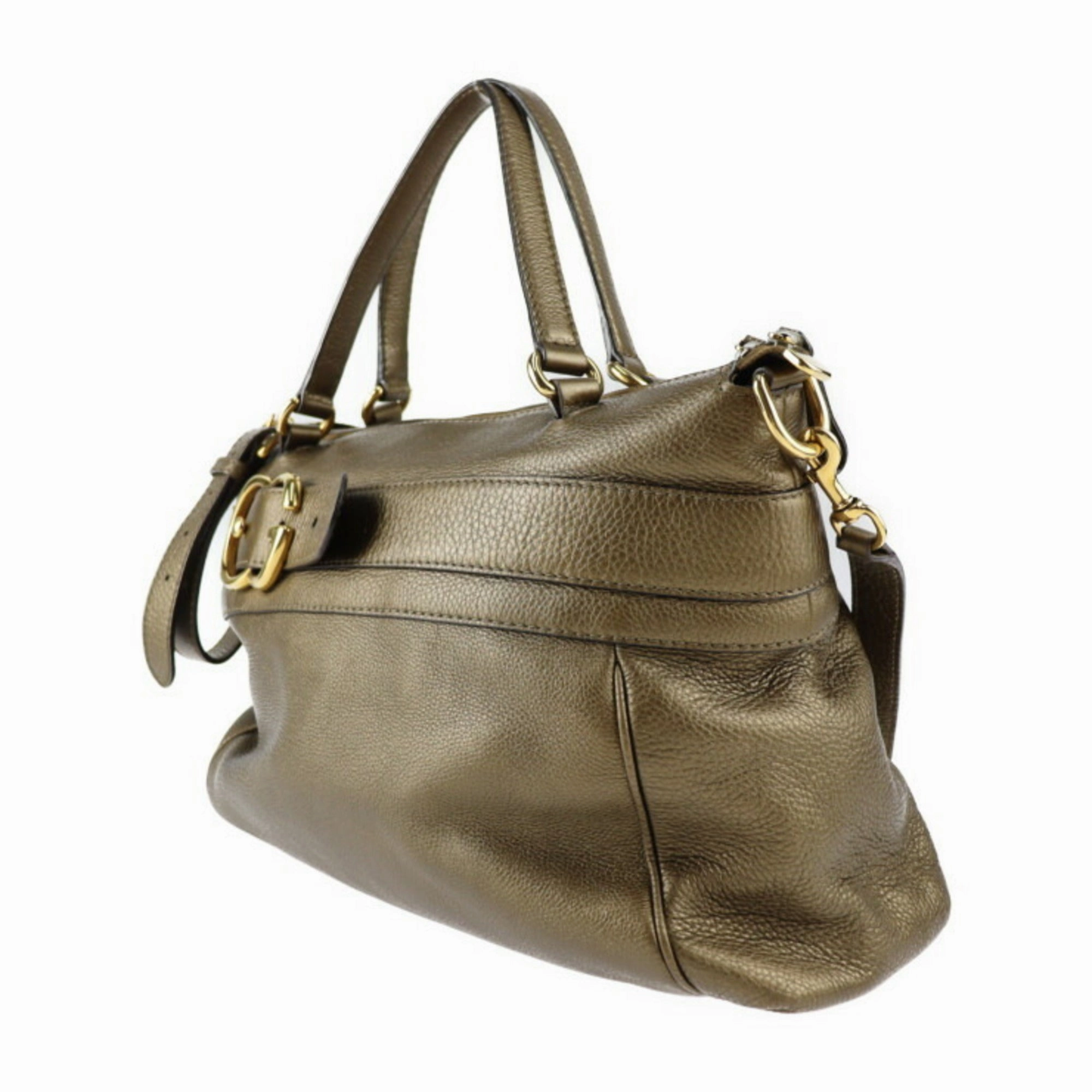 Gucci  Leather Handbag Shoulder Bag Tote Bag (Pre-Owned)