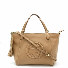 Gucci  Leather Shoulder Bag Tote Bag (Pre-Owned)