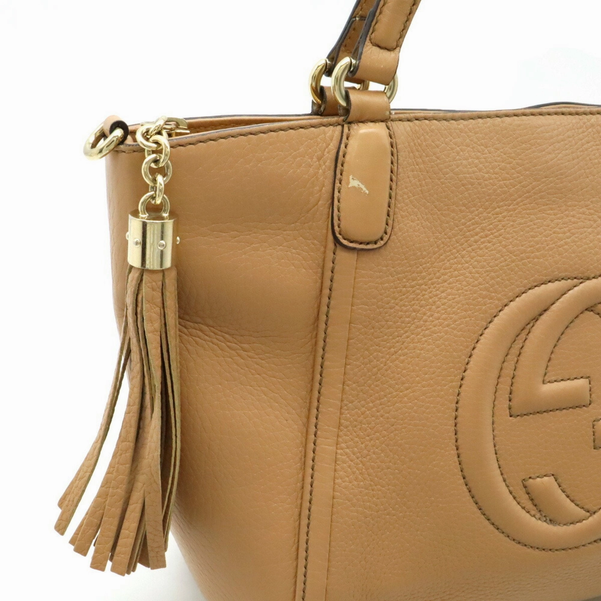 Gucci  Leather Shoulder Bag Tote Bag (Pre-Owned)