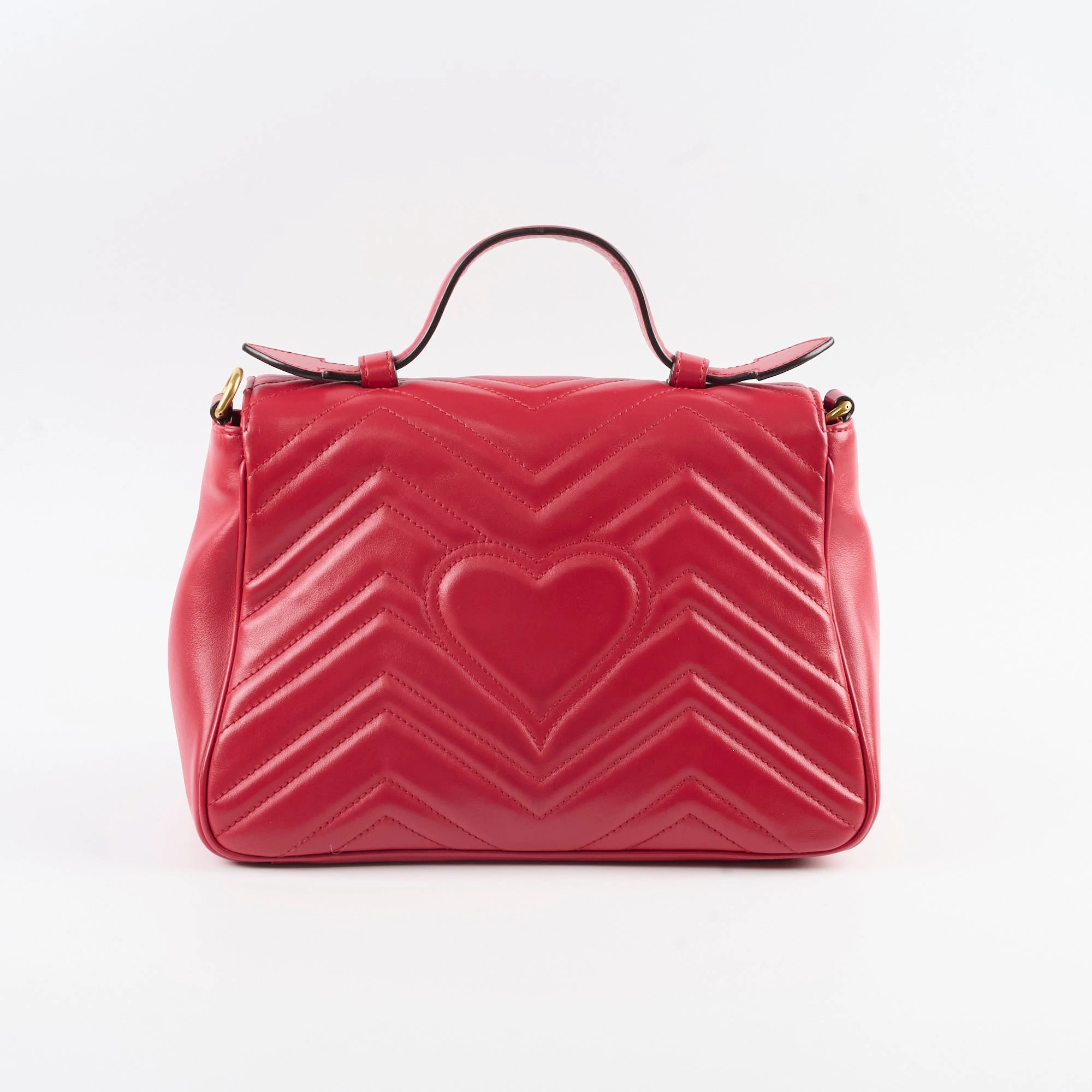 Gucci Medium GG Marmont Top Handle Red
