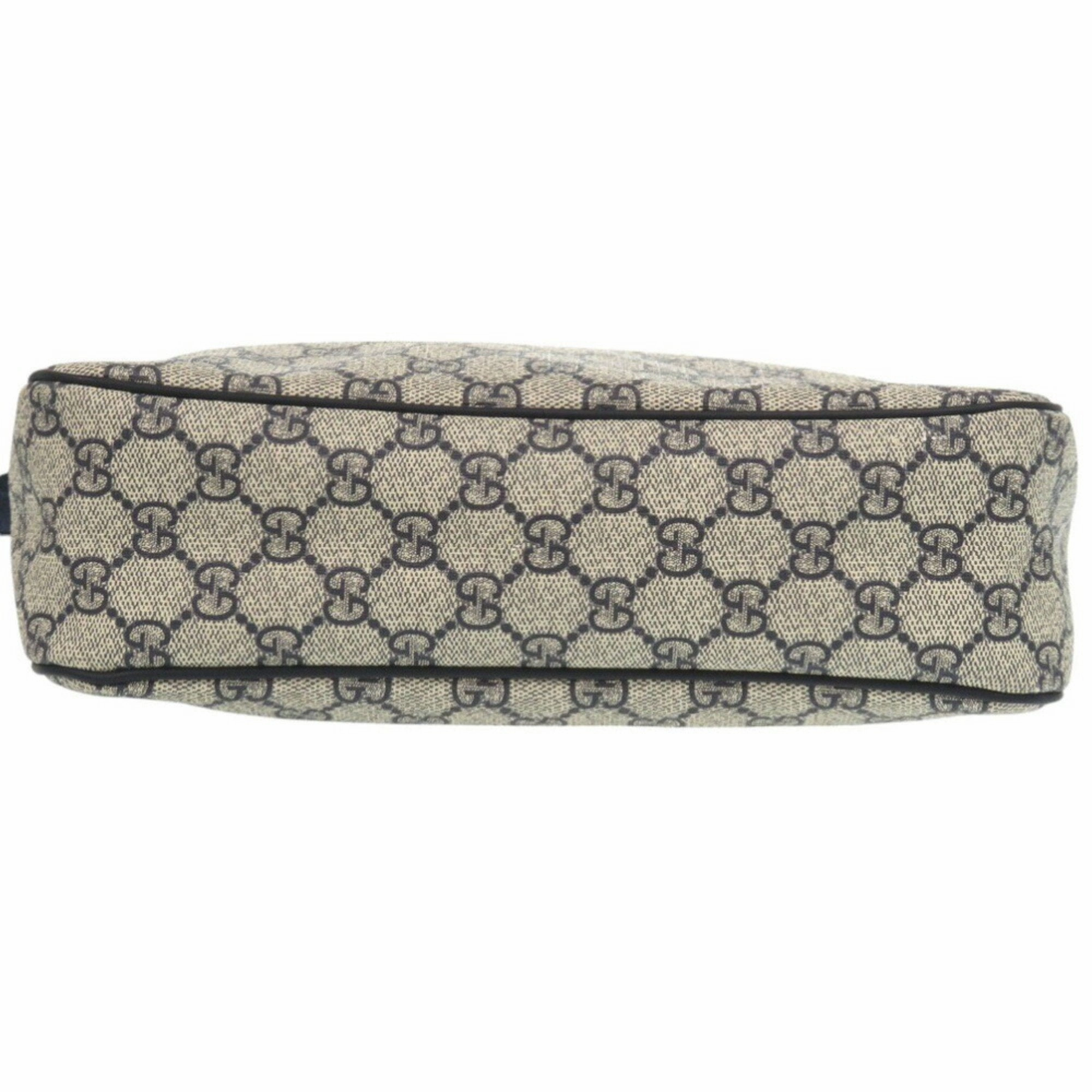 Gucci  Navy Gg Supreme Shoulder Bag (Pre-Owned)