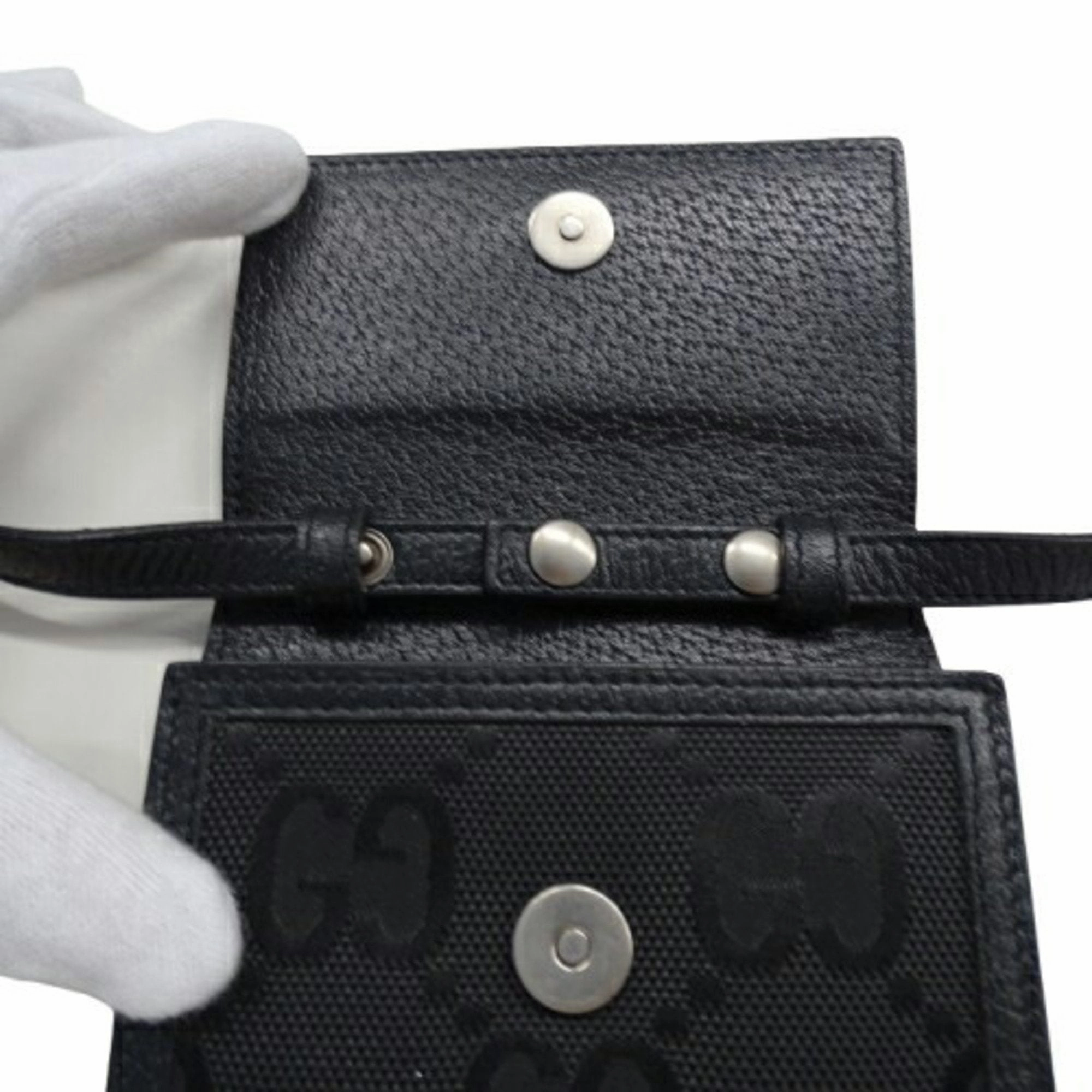 Gucci  Nylon Leather Shoulder Bag (Pre-Owned)