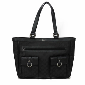 Gucci  Nylon Leather Shoulder Bag Tote Bag (Pre-Owned)