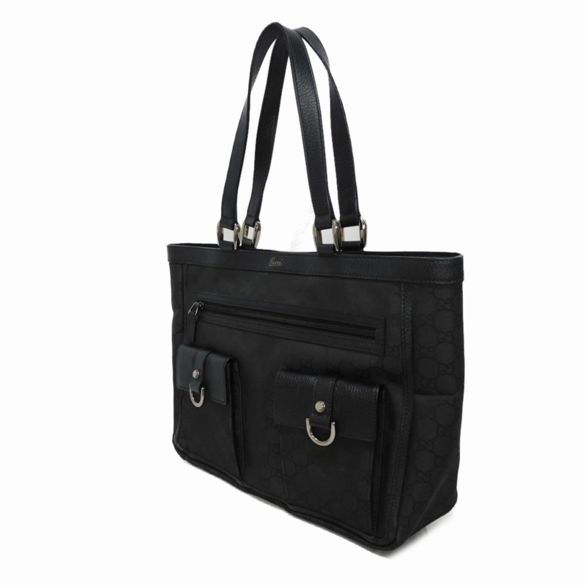 Gucci  Nylon Leather Shoulder Bag Tote Bag (Pre-Owned)