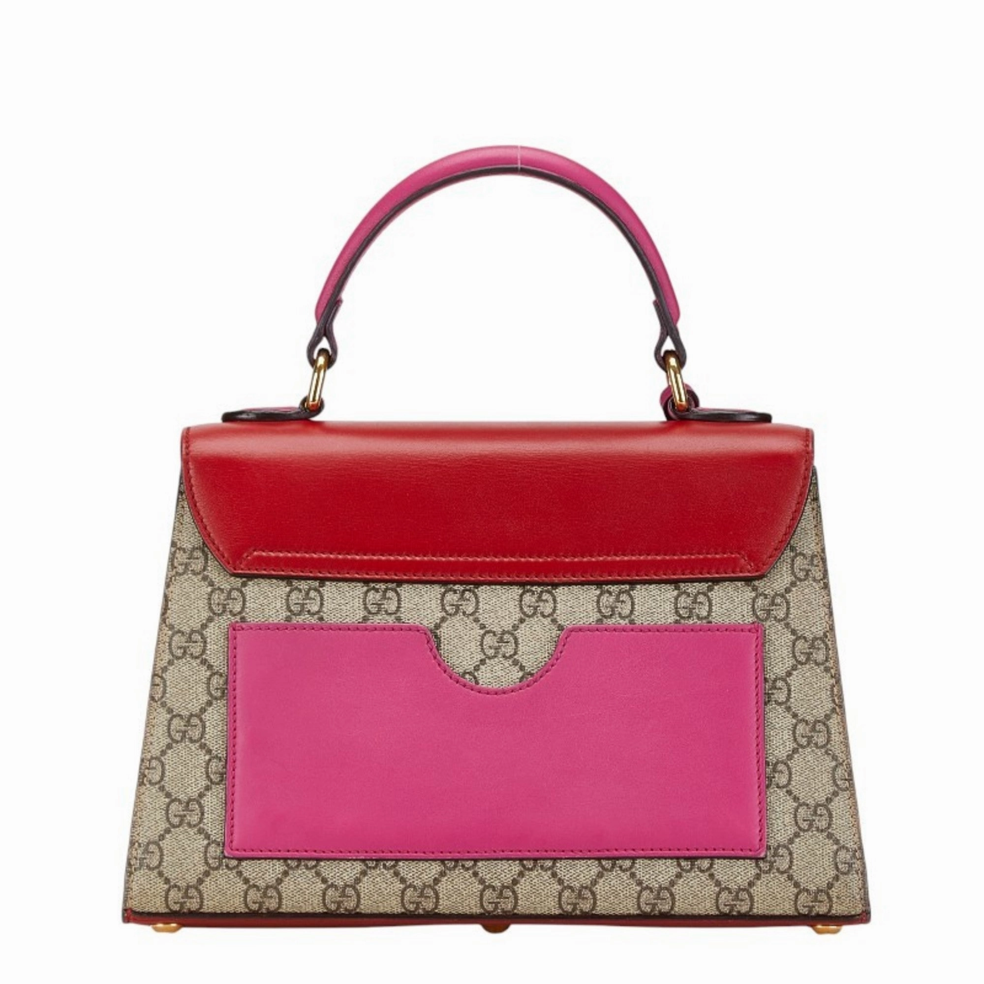 Gucci  pink  Color Pvc Leather Handbag Shoulder Bag (Pre-Owned)