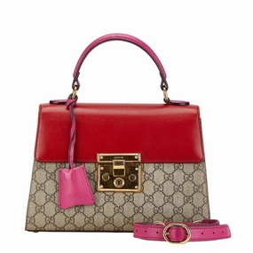 Gucci  pink  Color Pvc Leather Handbag Shoulder Bag (Pre-Owned)