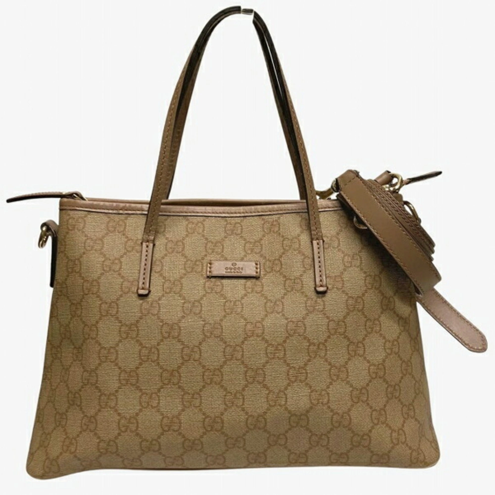 Gucci  pink Gg Supreme Handbag Shoulder Bag (Pre-Owned)
