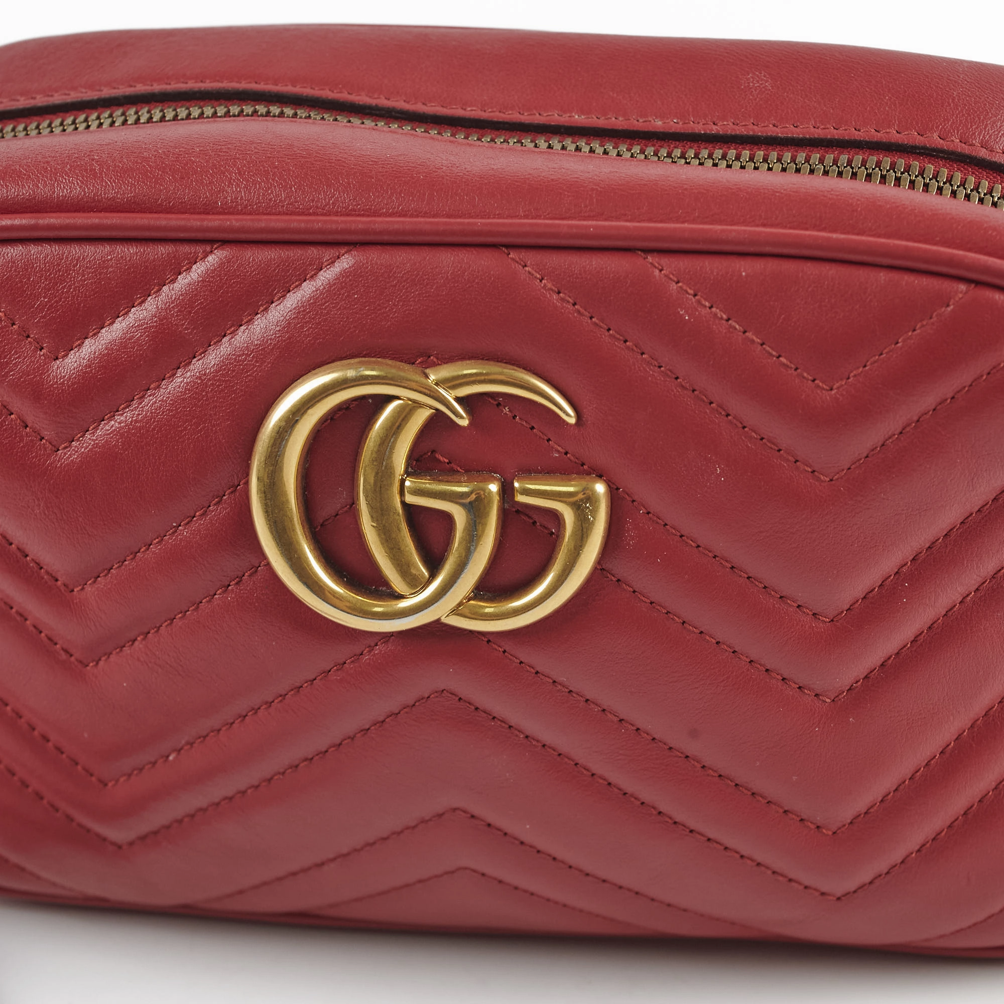 Gucci Small Marmont Camera Bag Red
