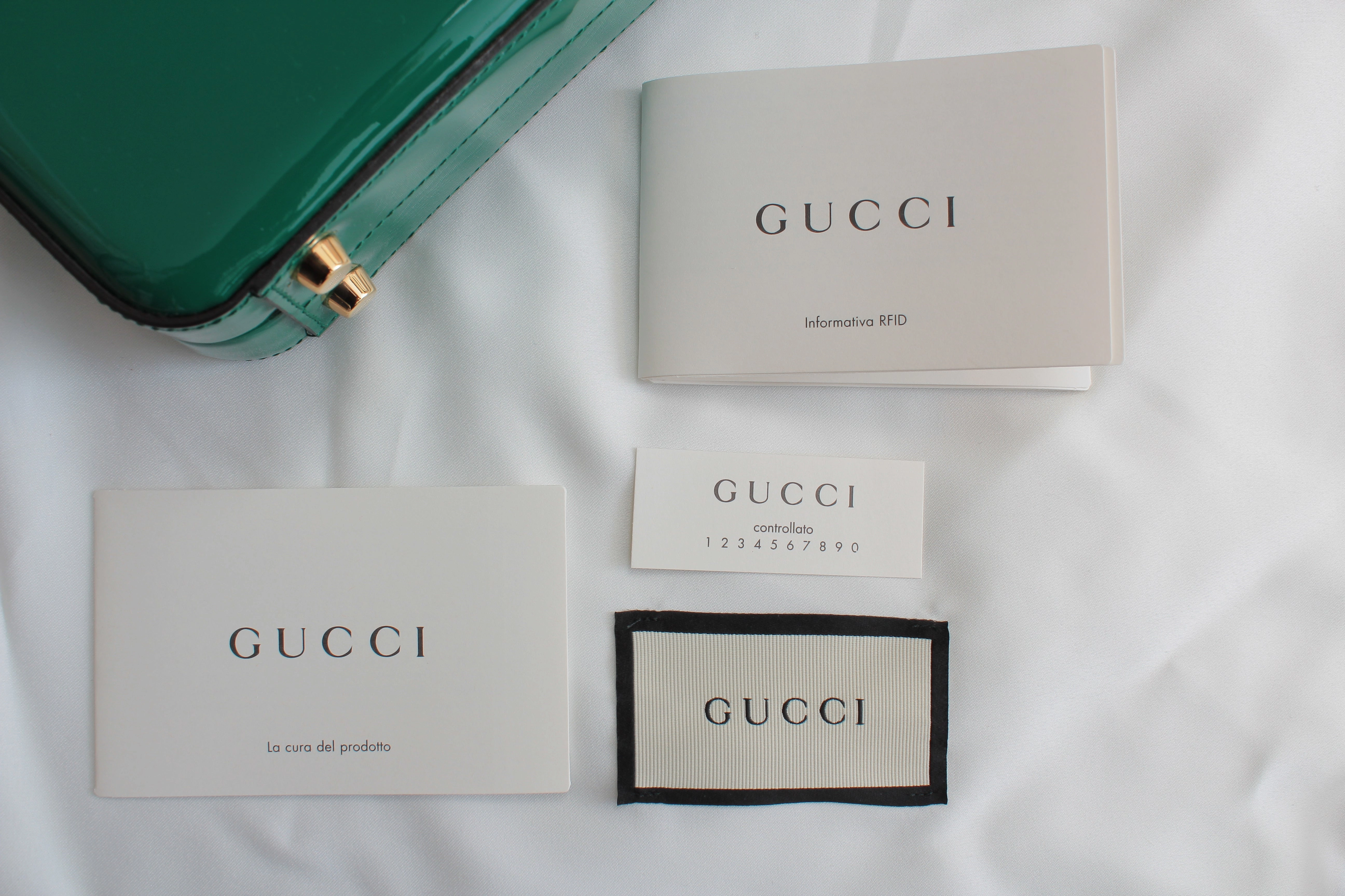 Gucci Sylvie 1969 Mini Chain-Embellished Patent-Leather Tote - Current Season