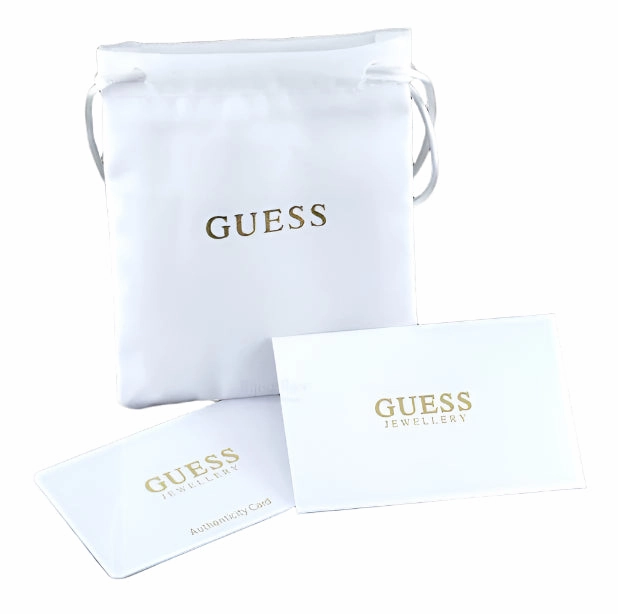 Guess Beloved Crystal Heart Huggie Hoop Earrings - Gold Tone UBE05017YG