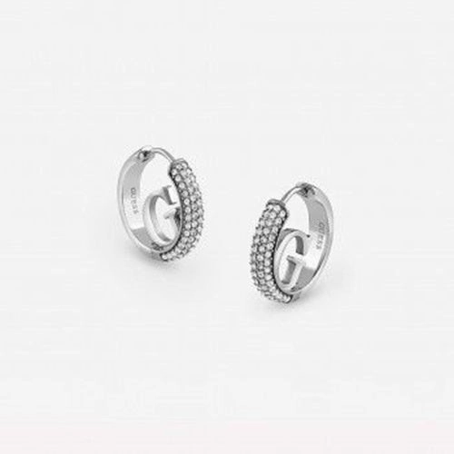 Guess G Logo Crystal Set Hoop Earrings JUBE03299JWRH