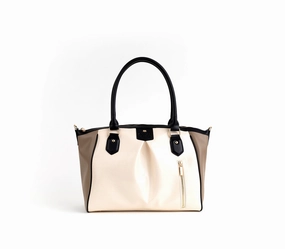 Gunas New York Madison Beige Trio Croc Vegan Shoulder Bag