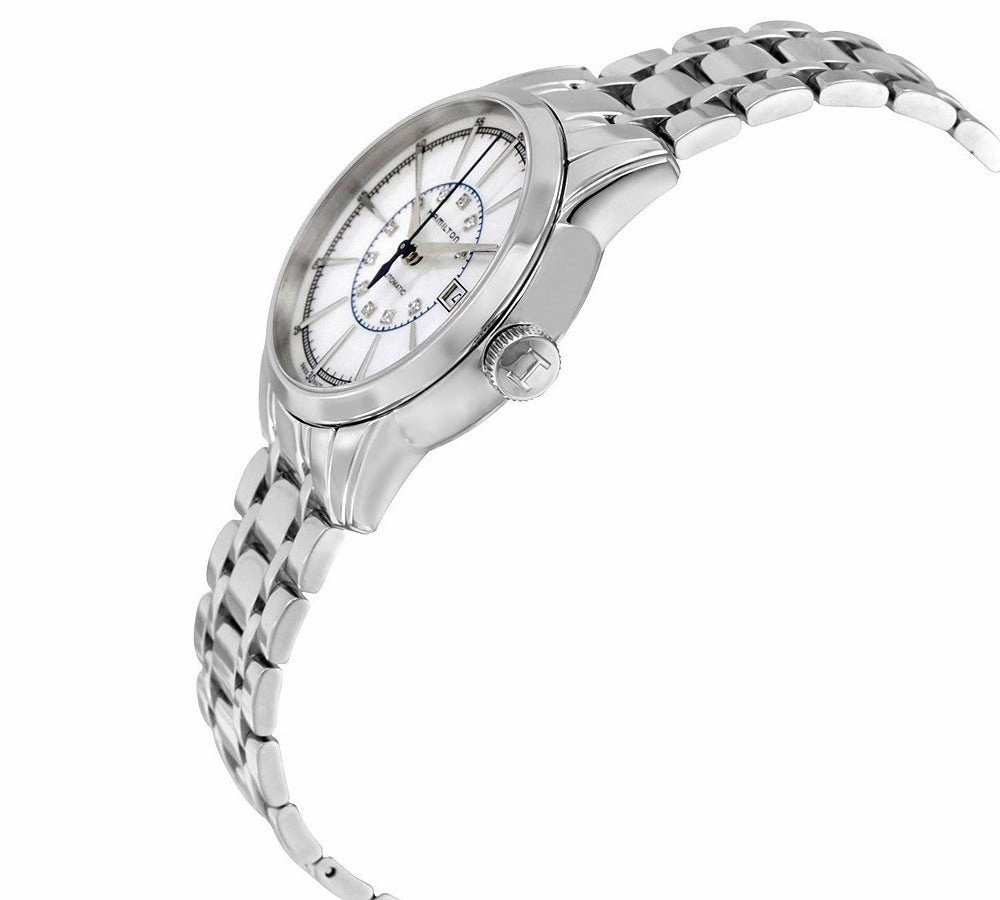 Hamilton American Classic Railroad Automatic Steel White Mother of Pearl Dial Women??s Watch H40405191