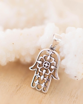 Hamsa Pendant ~ Sterling Silver ~ SMP056