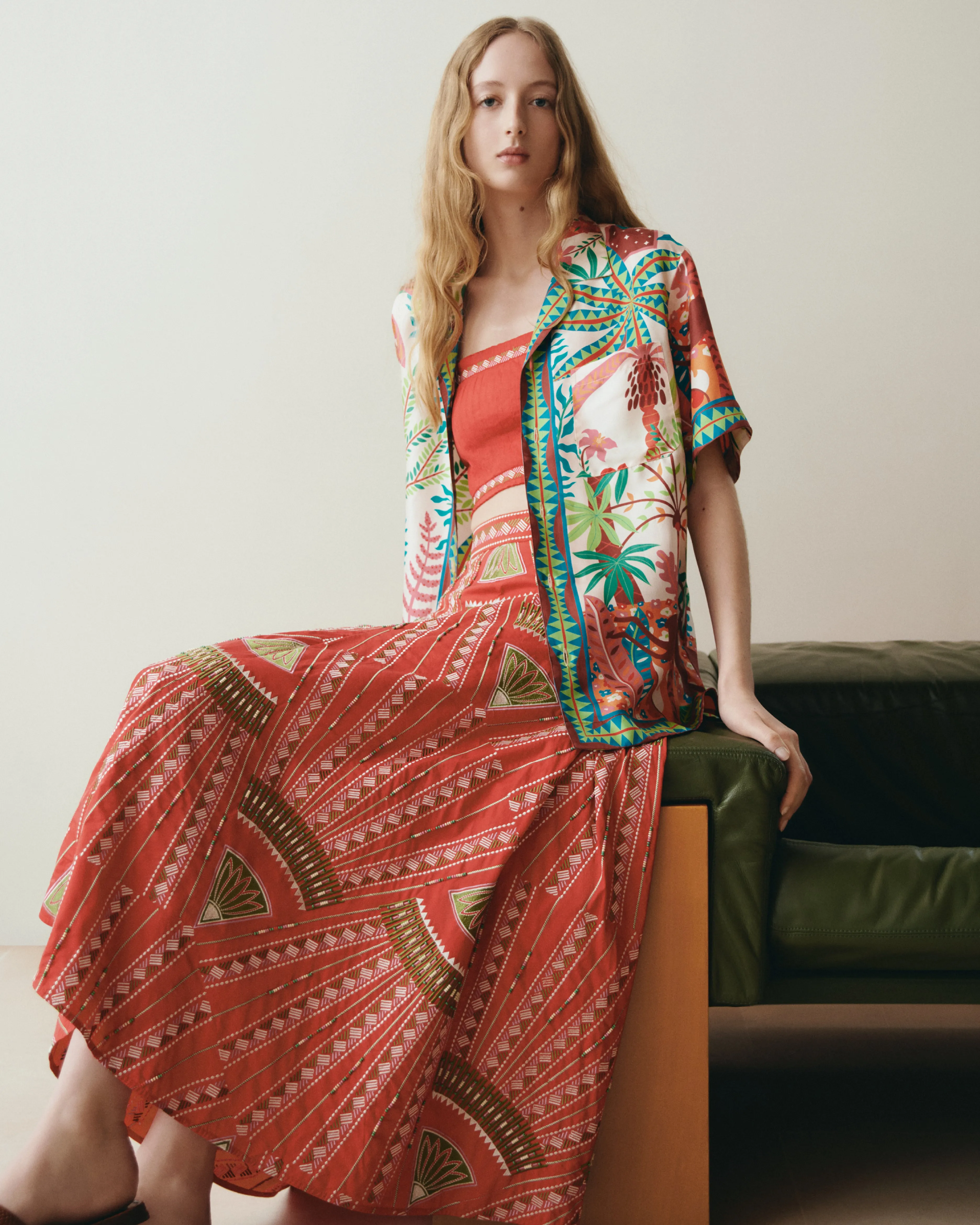 Hawaiian Shirt in Louis Barth??lemy Print