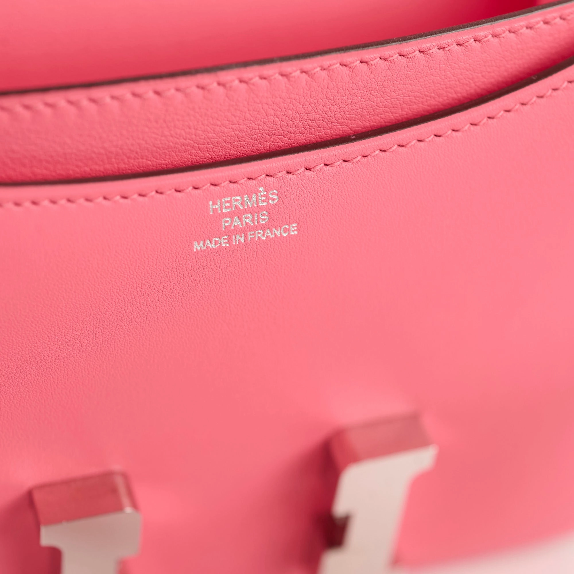 Hermes Mini Constance 18 Rose Azalea Swift A Stamp