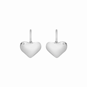 Hot Diamonds Silver Heart Drop Earrings DE780