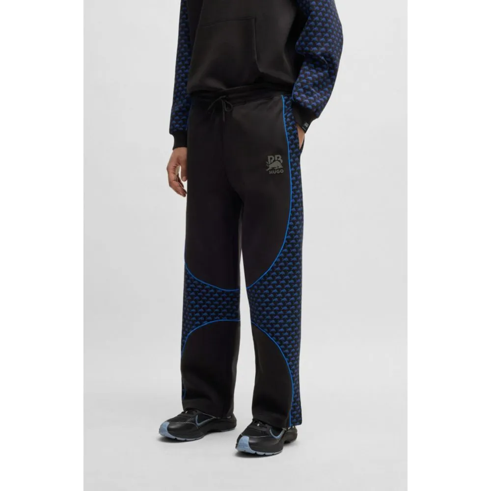 HUGO x RB tracksuit bottoms with piping details