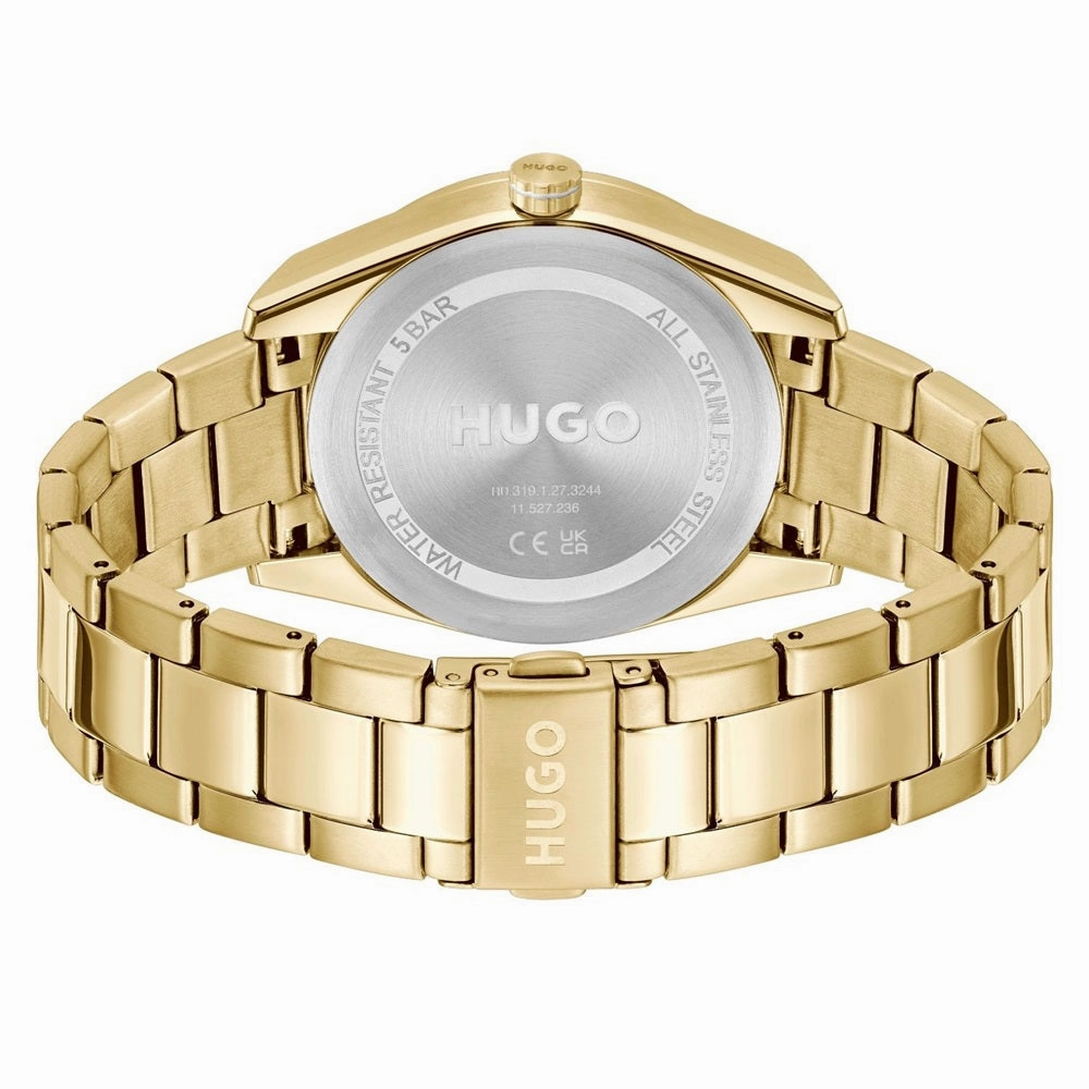 Hugo #Fast For Her Gold Plated Ladies Watch 1540171